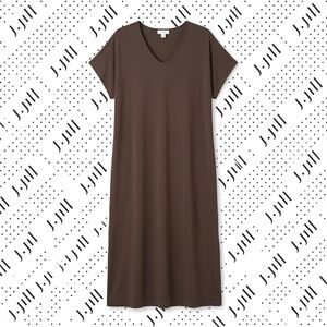 Pure Jill Luxe Pima Cotton Maxi Dress - Minimalist V-Neck